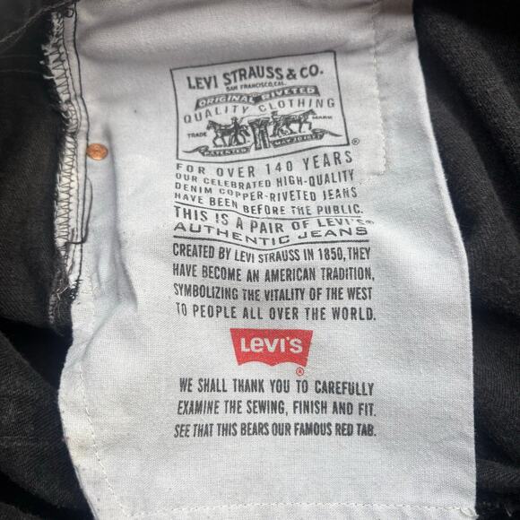 VTG 90s Levi’s 550 Jeans 16 Reg Black Denim Relaxed Tapered Mom USA Made 33 x 32 - Picture 12 of 12